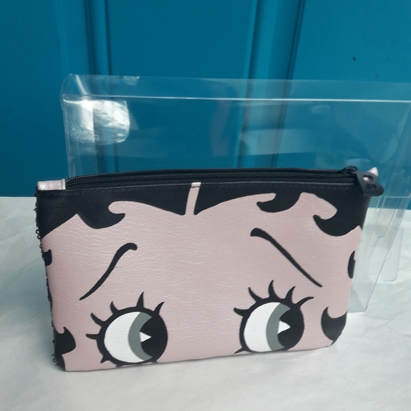 Betty Boop Travel Bag Makeup Bag Small Pouch Zipper Bag Sequins NEW in box - Picture 7 of 14